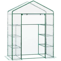 Outsunny Mini Greenhouse With 4 Tier 143 L X 73W X 195H Cm
