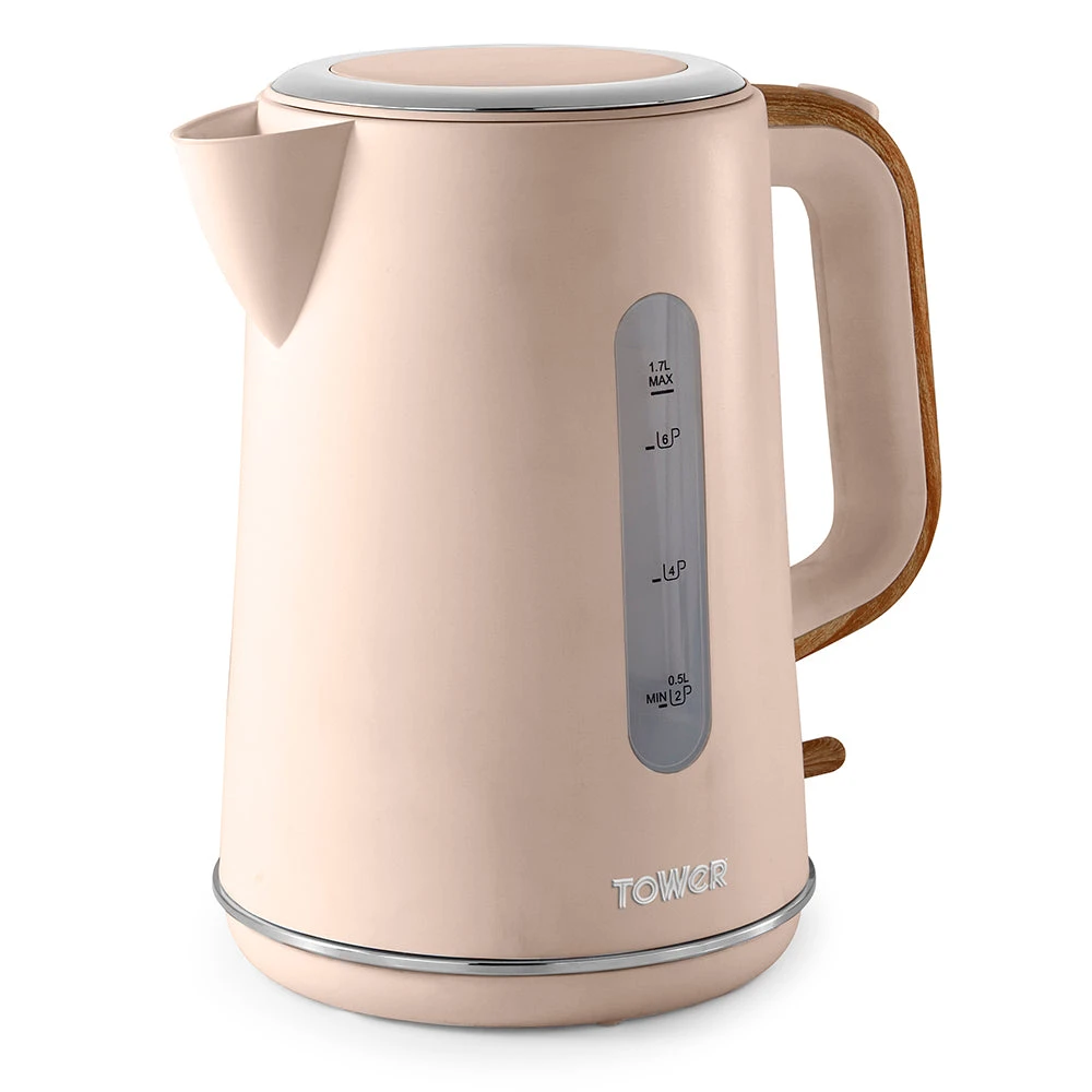 Tower Scandi 3KW 1.7L Rapid Boil Kettle - Pastel Pink 2 Tower Scandi 3KW 1.7L Rapid Boil Kettle - Pastel Pink - Image 2