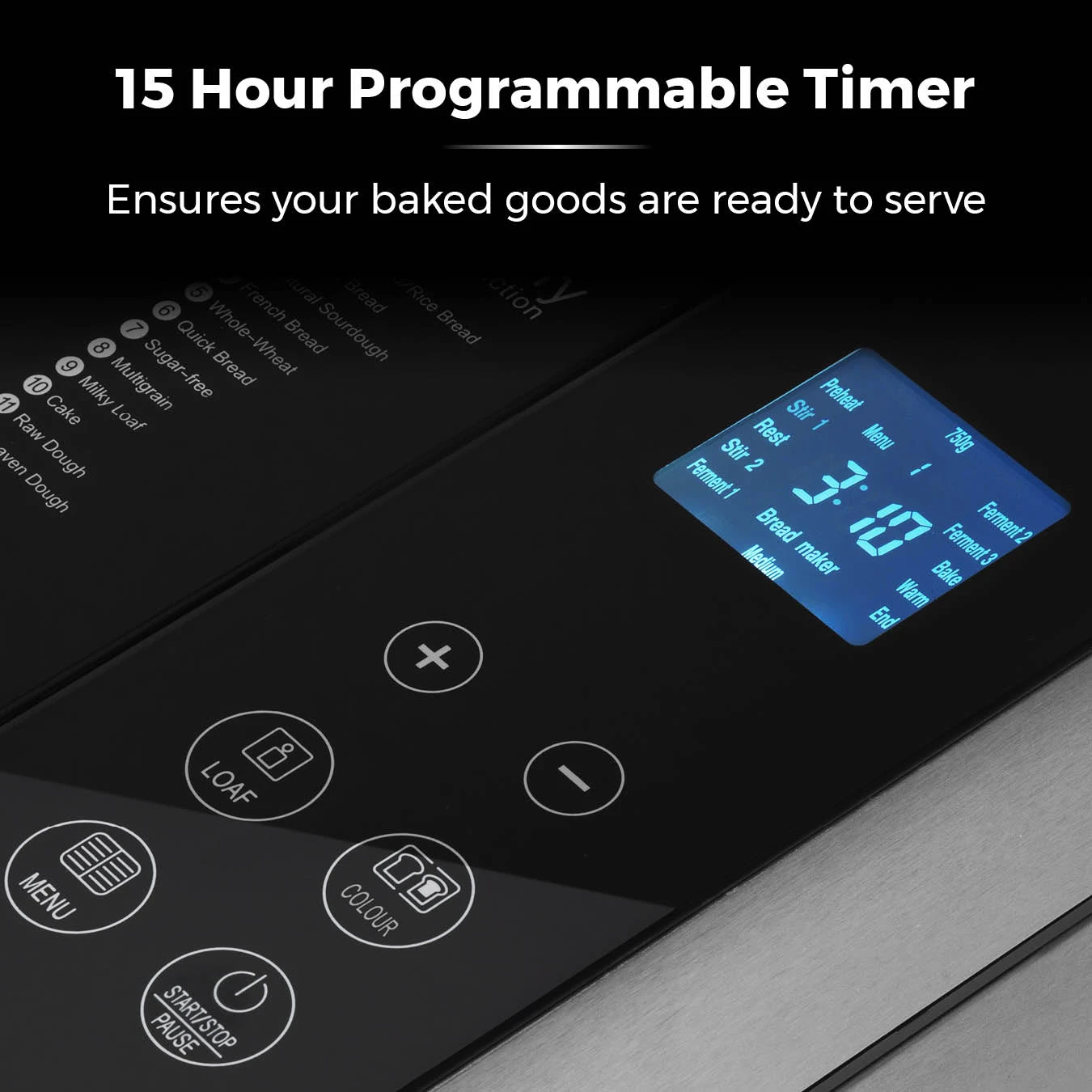 Tower Gluten Free Digital Bread Maker With Nut Dispenser 5 Tower Gluten Free Digital Bread Maker With Nut Dispenser - Image 5