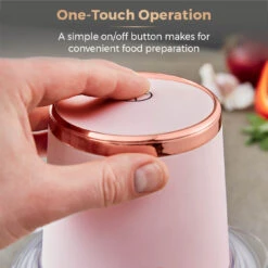 Tower Cavaletto 350W 1 Litre Glass Mini Chopper - Pink -Home Furnishing Serie Shop T12058PNK 06