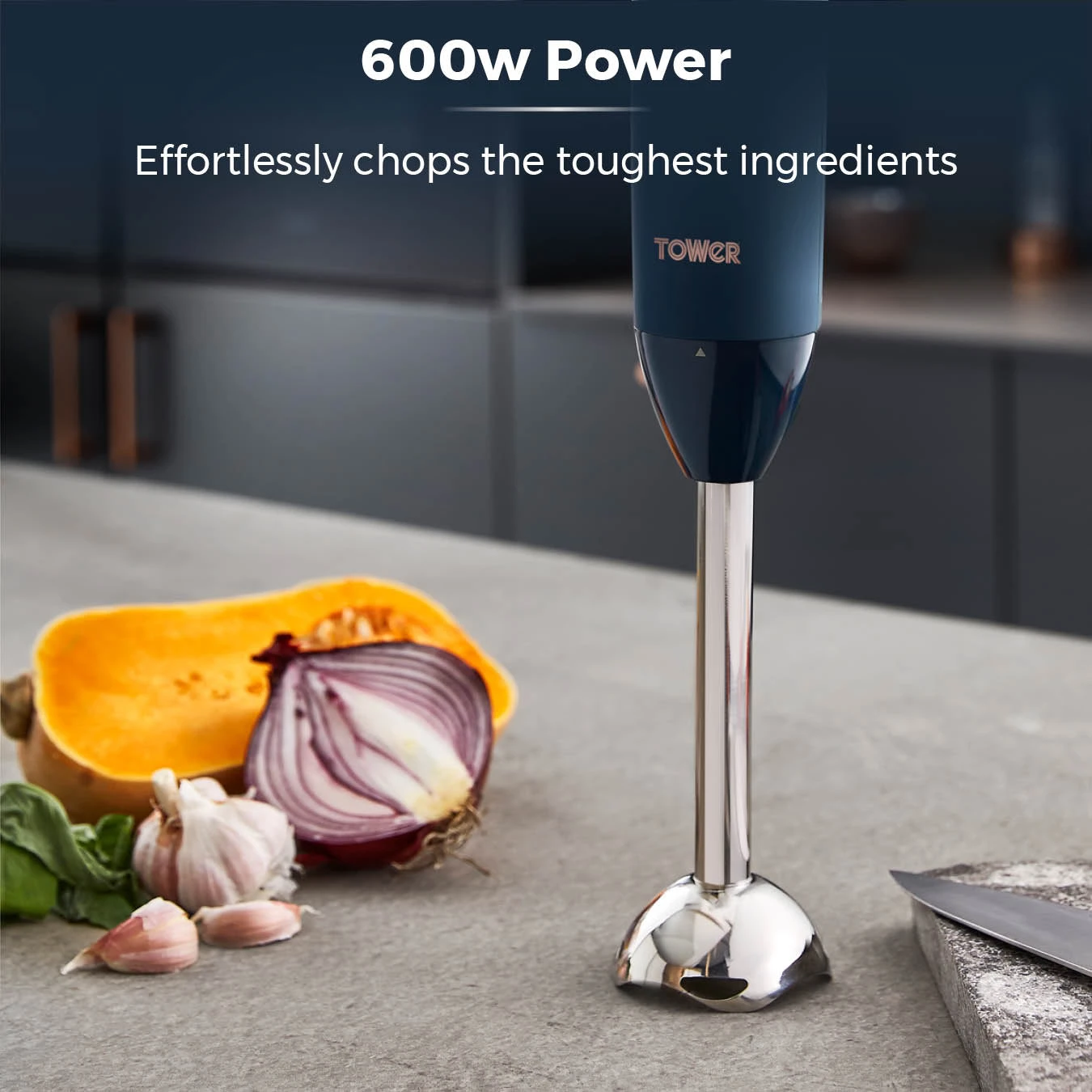 Tower Cavaletto 600W Stick Blender - Midnight Blue 3 Tower Cavaletto 600W Stick Blender - Midnight Blue - Image 3