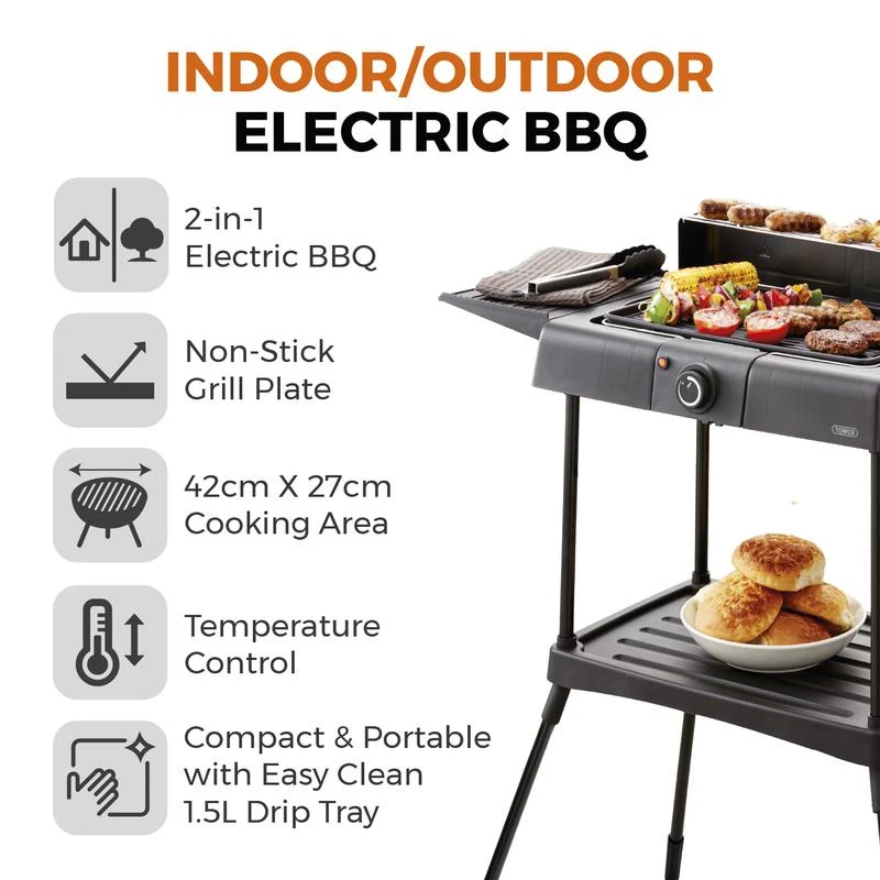 Tower Standing Electric BBQ Grill - Black 2 Tower Standing Electric BBQ Grill - Black - Image 2