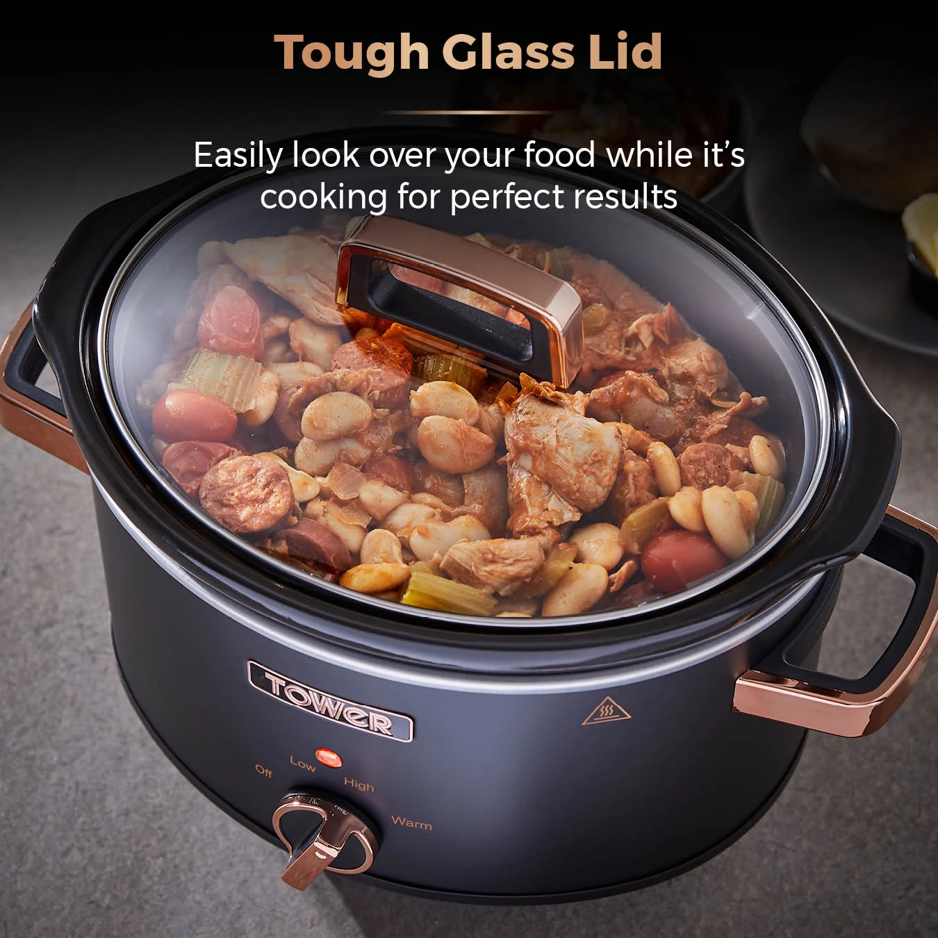 Tower Cavaletto 3.5 Litre Slow Cooker - Black 8 Tower Cavaletto 3.5 Litre Slow Cooker - Black - Image 8