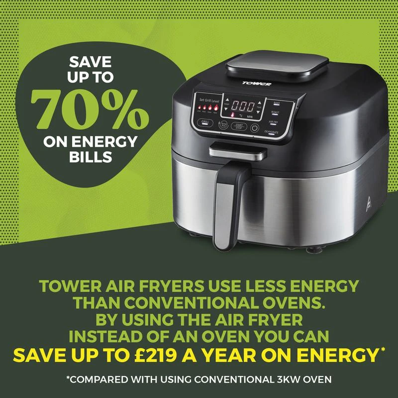 Tower Smokeless Grill 5.6L 5in1 - Black 9 Tower Smokeless Grill 5.6L 5in1 - Black - Image 9