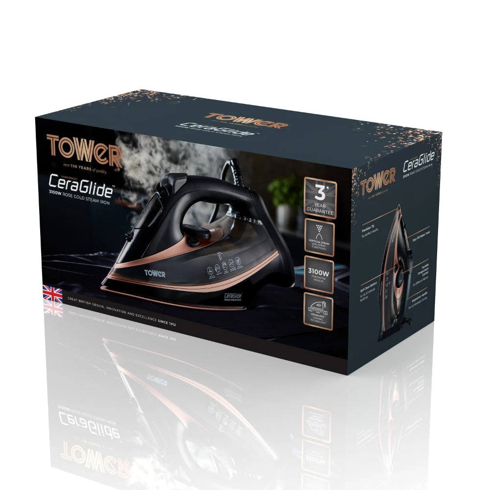 Tower Ceraglide Iron 3100w - Blush Pink 11 Tower Ceraglide Iron 3100w - Blush Pink - Image 11