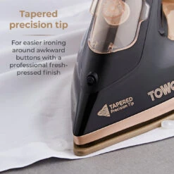 Tower Ceraglide 3100W Steam Iron - Black Rose Gold 17 Tower Ceraglide 3100W Steam Iron - Black Rose Gold -Home Furnishing Serie Shop T22021GLD 08 a820dfda d3ca 456c a018 0ec88963d59a
