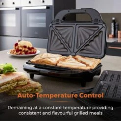 Tower Deep Fill Sandwich Maker 3in1 - Stainless Steel 14 Tower Deep Fill Sandwich Maker 3in1 - Stainless Steel -Home Furnishing Serie Shop T27032 06