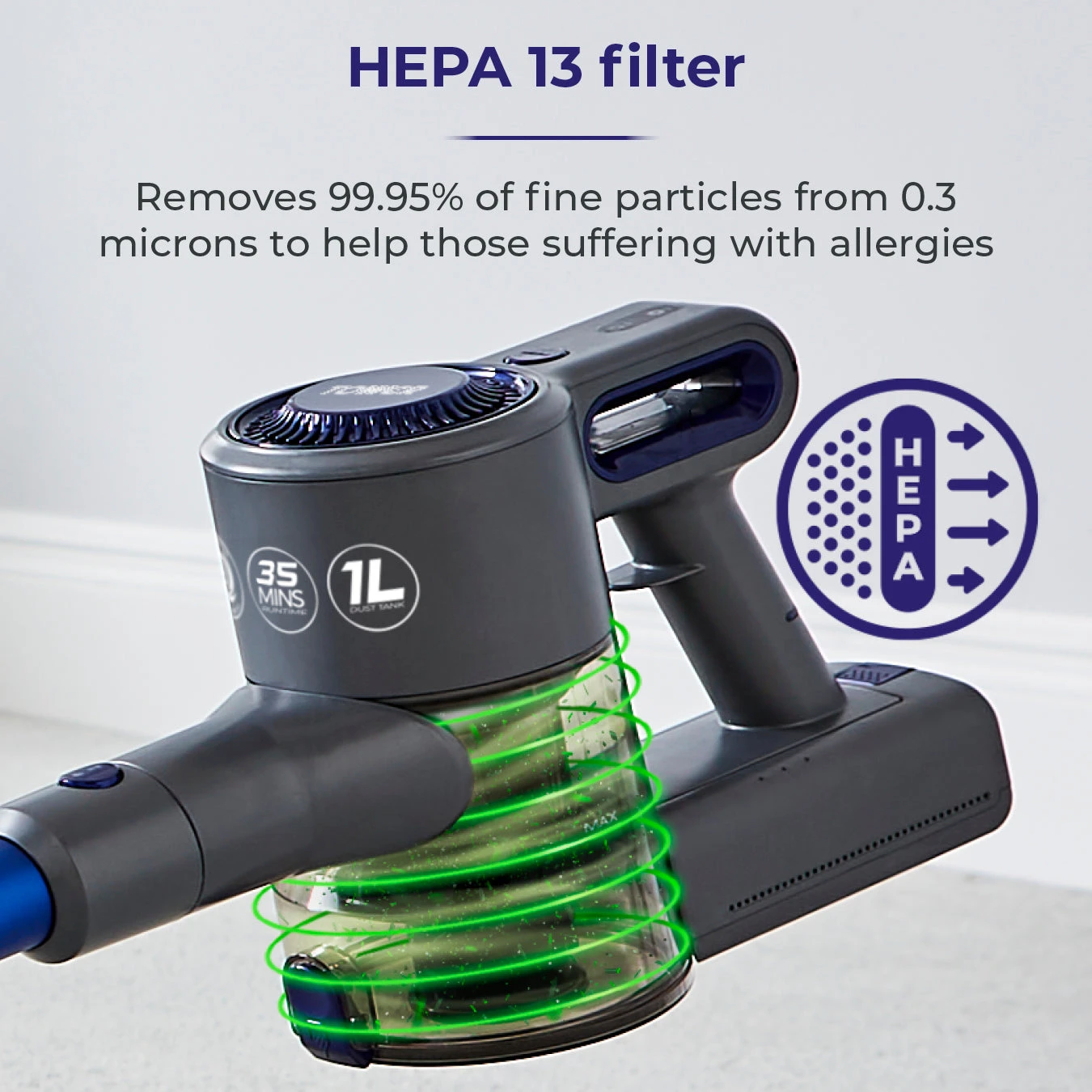 Tower VL40 Pro Pet 22.2V Cordless 3-IN-1 DC Vacuum Cleaner - Blue 9 Tower VL40 Pro Pet 22.2V Cordless 3-IN-1 DC Vacuum Cleaner - Blue - Image 9