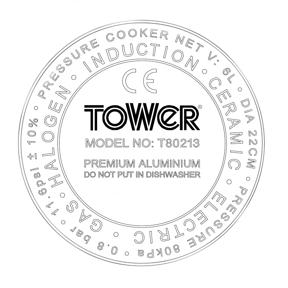 Tower High Dome 6 Litre Pressure Cooker - Silver 4 Tower High Dome 6 Litre Pressure Cooker - Silver - Image 4