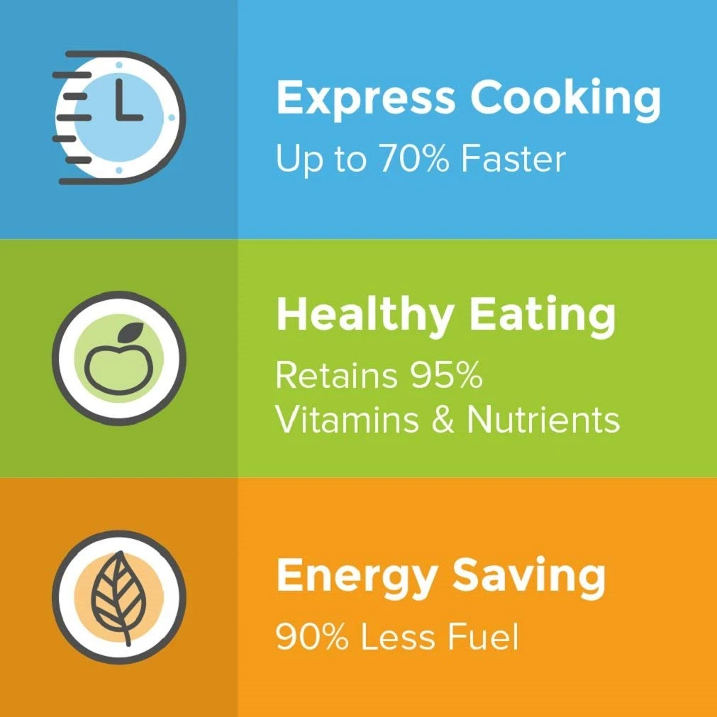 Tower High Dome 6 Litre Pressure Cooker - Silver 2 Tower High Dome 6 Litre Pressure Cooker - Silver - Image 2