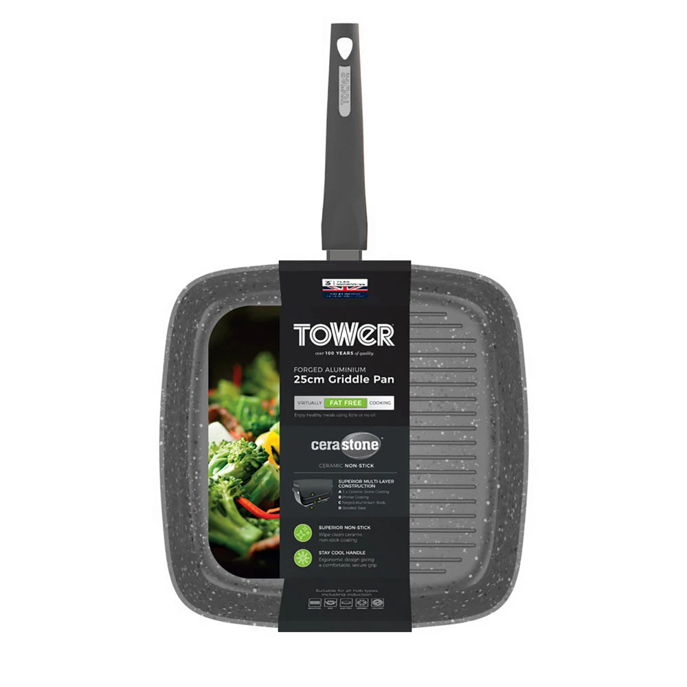 Tower Grill Pan 25cm - Graphite 3 Tower Grill Pan 25cm - Graphite - Image 3