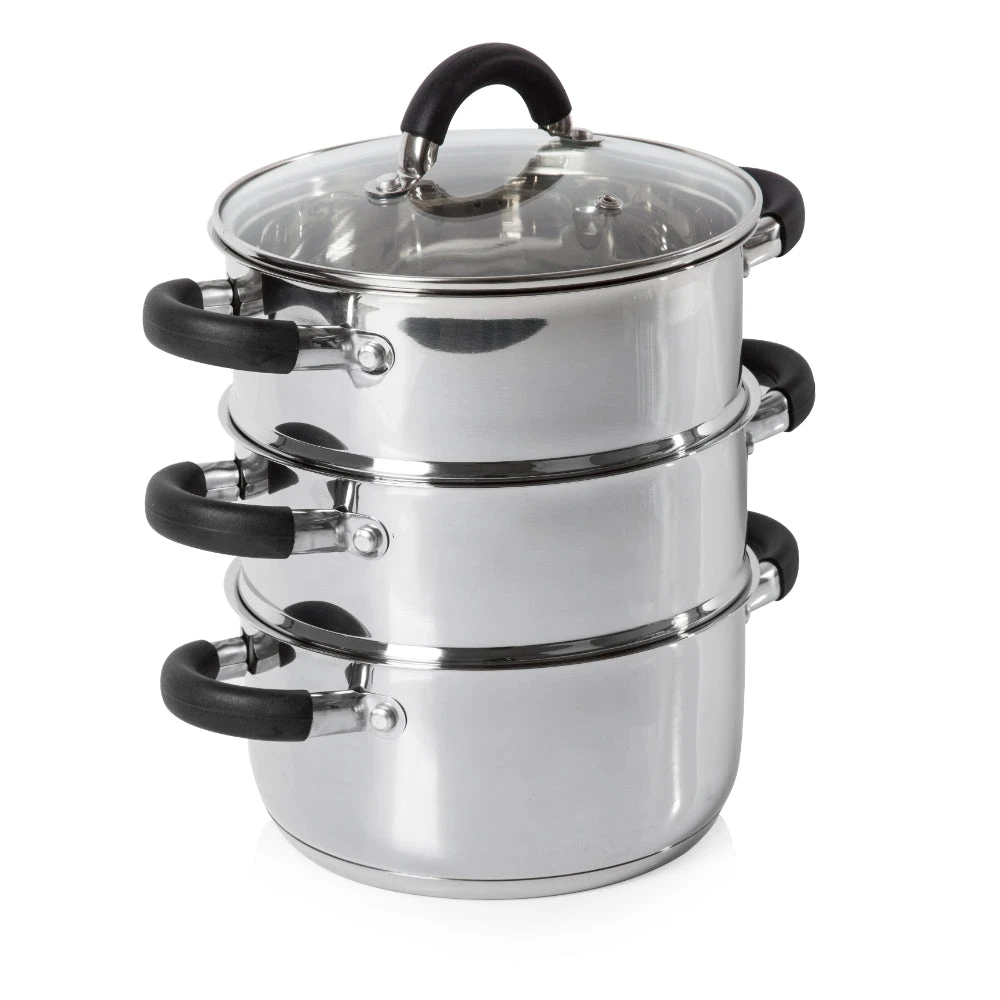 Tower Steamer 3 Tier 18cm - Steel 1 Tower Steamer 3 Tier 18cm - Steel
