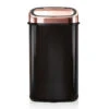 Tower Square Sensor Bin 58L Rose Gold - Black