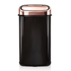 Tower Square Sensor Bin 58L Rose Gold - Black