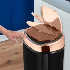 Tower Square Sensor Bin 58L Rose Gold - Black -Home Furnishing Serie Shop T80904RB 03