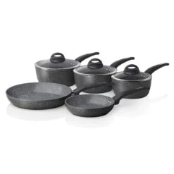 Tower Cerastone 5 Piece Pan Set Graphite - Grey