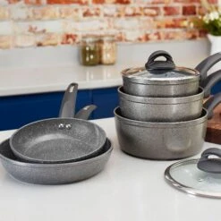 Tower Cerastone 5 Piece Pan Set Graphite - Grey 6 Tower Cerastone 5 Piece Pan Set Graphite - Grey -Home Furnishing Serie Shop T81276 04