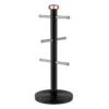 Tower Linear Towel Pole And Mug Tree - Black
