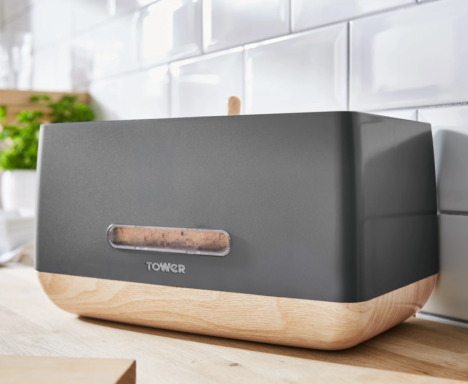 Tower Scandi Bread Bin - Grey 6 Tower Scandi Bread Bin - Grey - Image 6