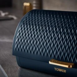 Tower Empire Roll Top Bread Bin - Blue 14 Tower Empire Roll Top Bread Bin - Blue -Home Furnishing Serie Shop T826090MNB 03