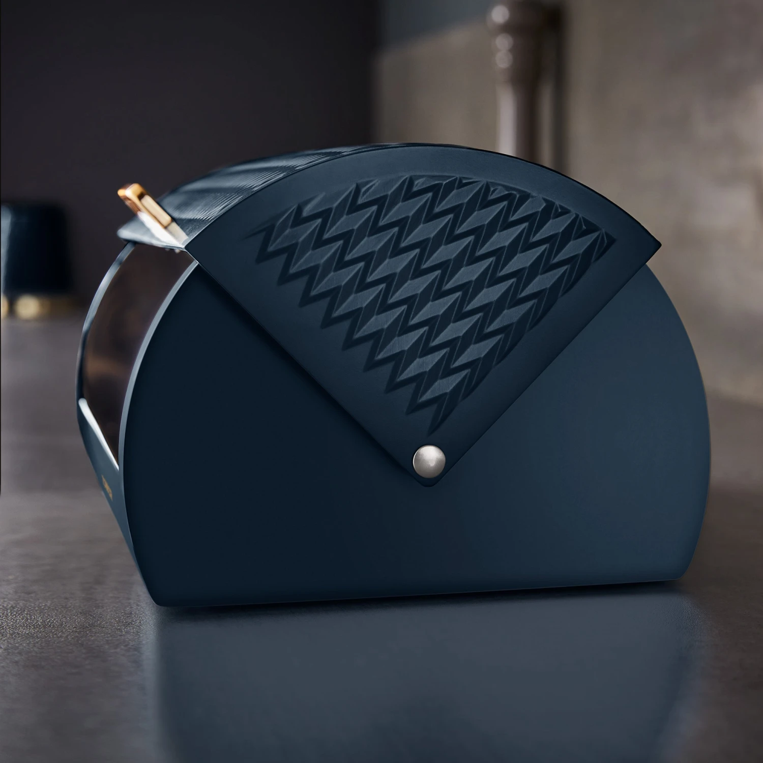 Tower Empire Roll Top Bread Bin - Blue 6 Tower Empire Roll Top Bread Bin - Blue - Image 6