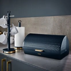Tower Empire Roll Top Bread Bin - Blue 12 Tower Empire Roll Top Bread Bin - Blue -Home Furnishing Serie Shop T826090MNB 05