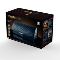 Tower Empire Roll Top Bread Bin - Blue 10 Tower Empire Roll Top Bread Bin - Blue -Home Furnishing Serie Shop T826090MNB 08