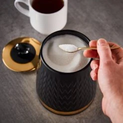 Tower Empire Set Of 3 Canisters - Black 16 Tower Empire Set Of 3 Canisters - Black -Home Furnishing Serie Shop T826091BLK 03