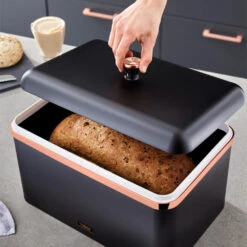 Tower Cavaletto Bread Bin Black - Black -Home Furnishing Serie Shop T826130BLK 09