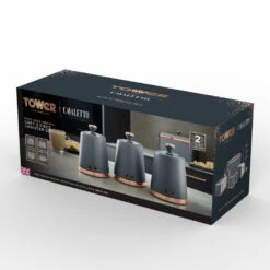 Tower Cavaletto Set Of 3 Canisters - Grey -Home Furnishing Serie Shop T826131GRY 07