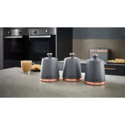 Tower Cavaletto Set Of 3 Canisters - Grey -Home Furnishing Serie Shop T826131GRY 12
