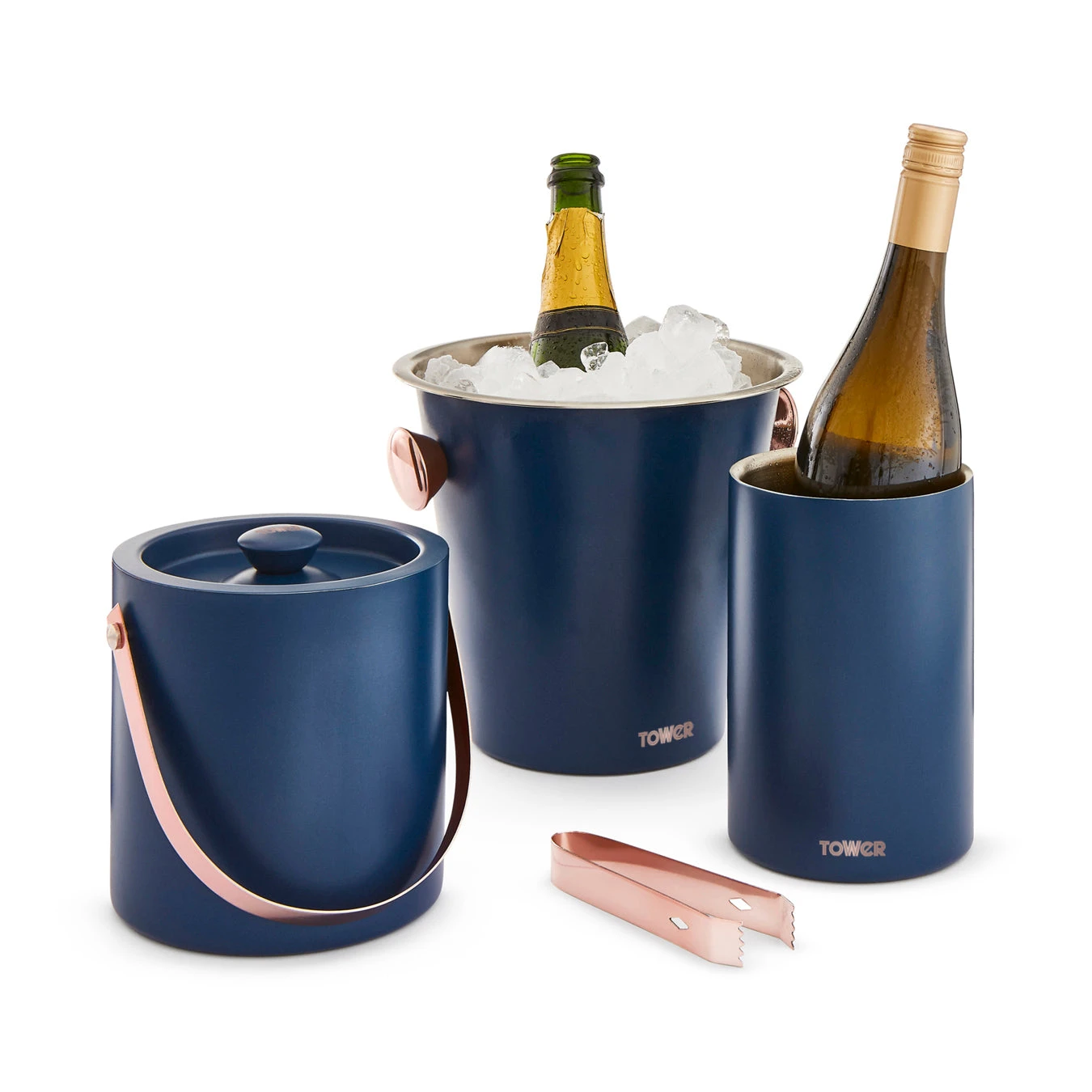 Tower Cavaletto 3 Piece Bar Set - Midnight Blue 1 Tower Cavaletto 3 Piece Bar Set - Midnight Blue