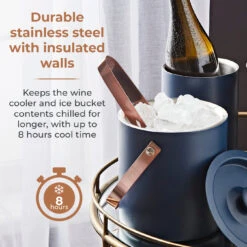 Tower Cavaletto 3 Piece Bar Set - Midnight Blue 10 Tower Cavaletto 3 Piece Bar Set - Midnight Blue -Home Furnishing Serie Shop T879029MNB 03