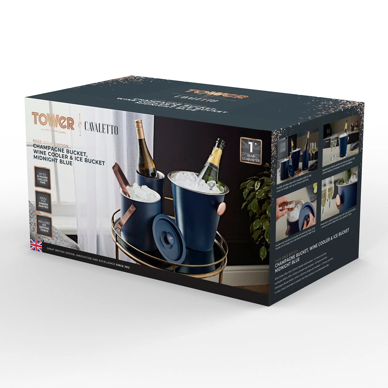 Tower Cavaletto 3 Piece Bar Set - Midnight Blue 8 Tower Cavaletto 3 Piece Bar Set - Midnight Blue - Image 8