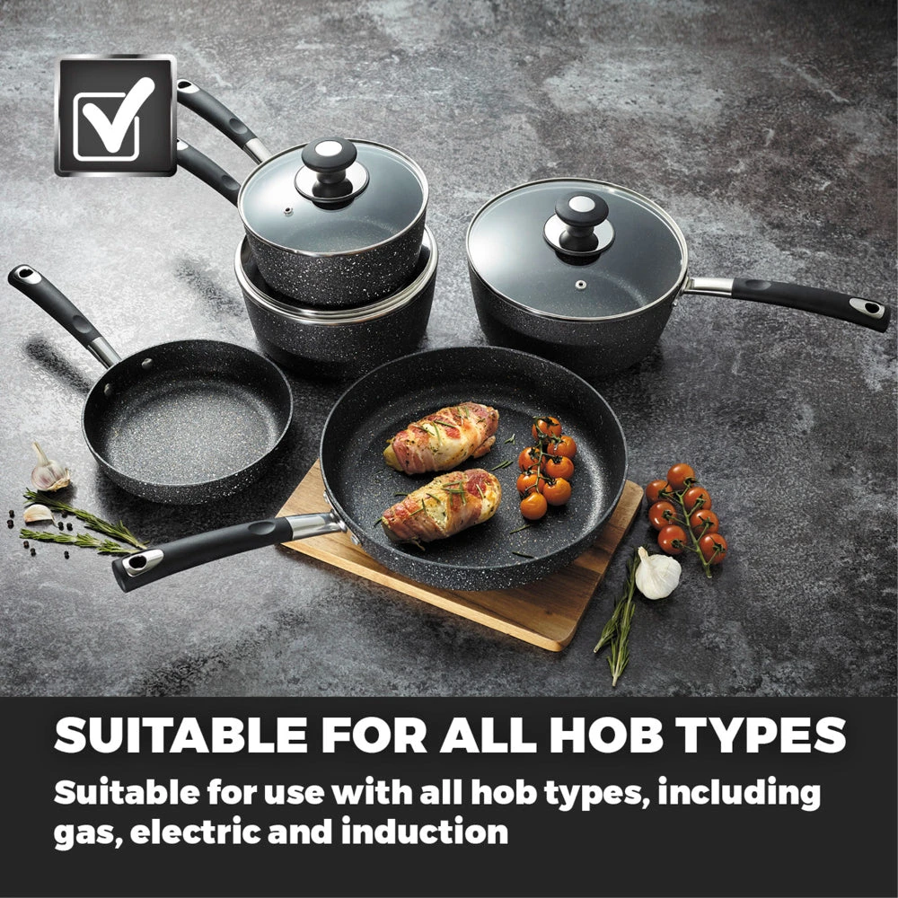 Tower Precision 5 Piece Pan Set - Black 5 Tower Precision 5 Piece Pan Set - Black - Image 5