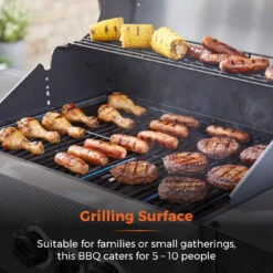 Tower Stealth 3000 Three Burner BBQ W/ Side Burner - Black -Home Furnishing Serie Shop T978501 04