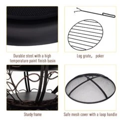 Outsunny Steel Lift-Top Screen Firepit Black 15 Outsunny Steel Lift-Top Screen Firepit Black -Home Furnishing Serie Shop TMR5f517dc177ea15 20672d49 854b 4e49 8481 8dea3934169b