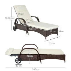 Outsunny Rattan Sun Lounger - Brown 17 Outsunny Rattan Sun Lounger - Brown -Home Furnishing Serie Shop TnAa12180ae19d075 jpg