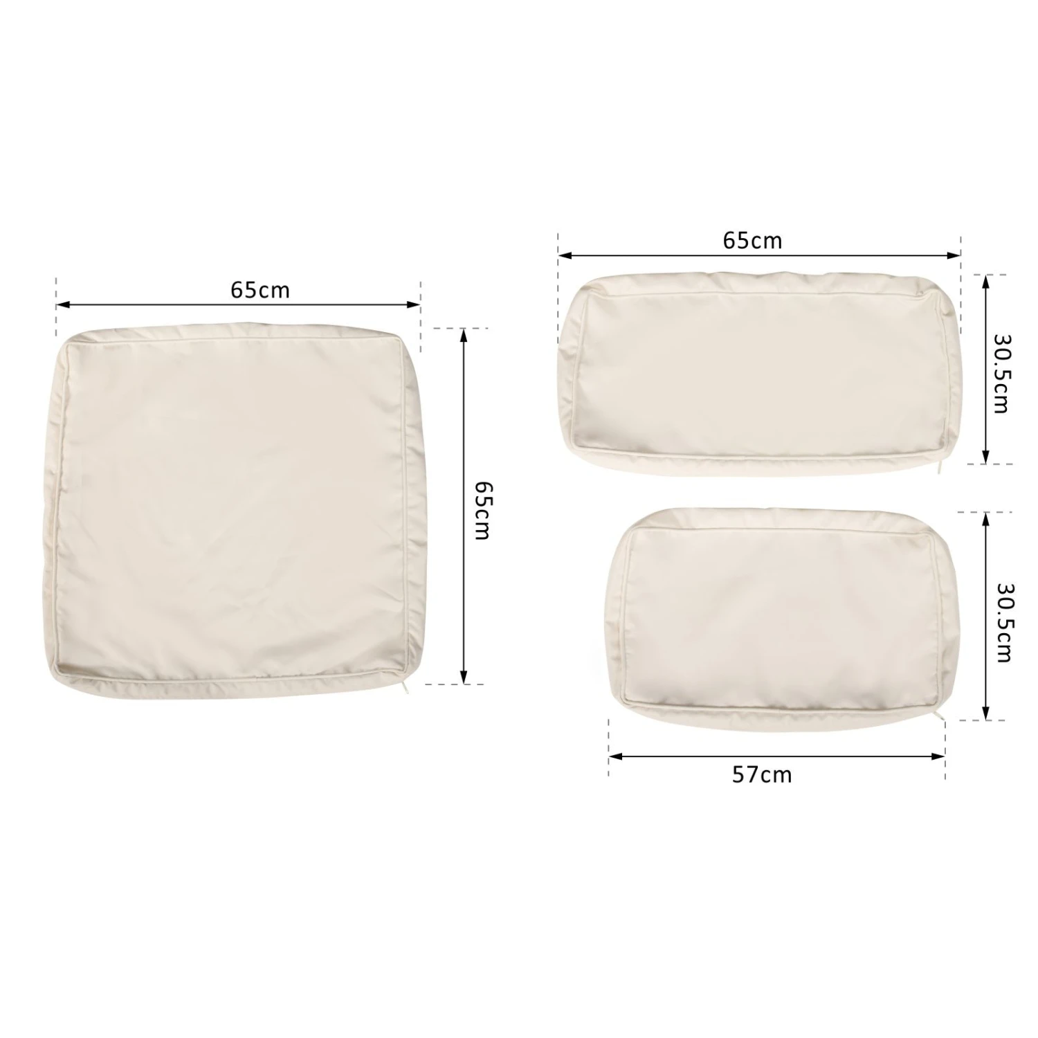 Outsunny-Rattan 6 Seat Cushion Replacement Set 5 Outsunny-Rattan 6 Seat Cushion Replacement Set - Image 5