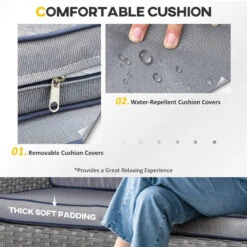 Outsunny Rattan Dining Furniture Set 6 Seater- Grey 15 Outsunny Rattan Dining Furniture Set 6 Seater- Grey -Home Furnishing Serie Shop UWE88c188ff9589eb jpg