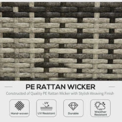 Outsunny Rattan Sofa Set With Chez Lounge And Coffee Table - Grey 15 Outsunny Rattan Sofa Set With Chez Lounge And Coffee Table - Grey -Home Furnishing Serie Shop UmHa091863a96da02 jpg