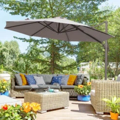 Outsunny Cantilever Banana Parasol 4m - Grey -Home Furnishing Serie Shop Upy6ff18138b3856f jpg