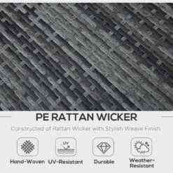 Outsunny Rattan Corner Sofa Set 1.3m - Grey -Home Furnishing Serie Shop Urcb101821a153f42 jpg