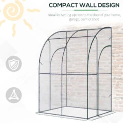 Outsunny Greenhouse Lean To 143x118x212 Cm - Clear 16 Outsunny Greenhouse Lean To 143x118x212 Cm - Clear -Home Furnishing Serie Shop Uyg88c17ee2cf1040 jpg