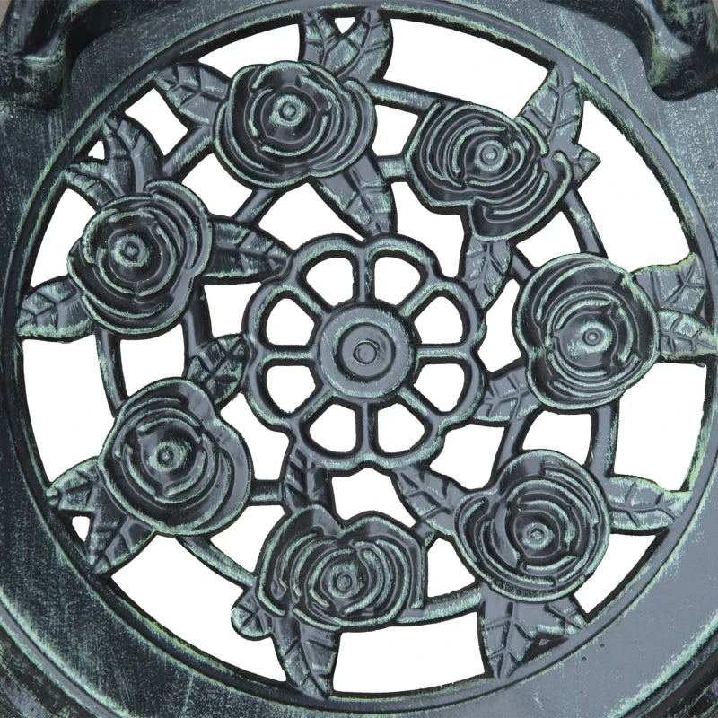 Outsunny Bistro Set Cast Aluminium - Green 9 Outsunny Bistro Set Cast Aluminium - Green - Image 9