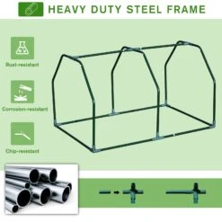 Outsunny 99x71x60cm Mini PVC Cover Steel Frame Greenhouse 12 Outsunny 99x71x60cm Mini PVC Cover Steel Frame Greenhouse -Home Furnishing Serie Shop VdMa0917edc605c99
