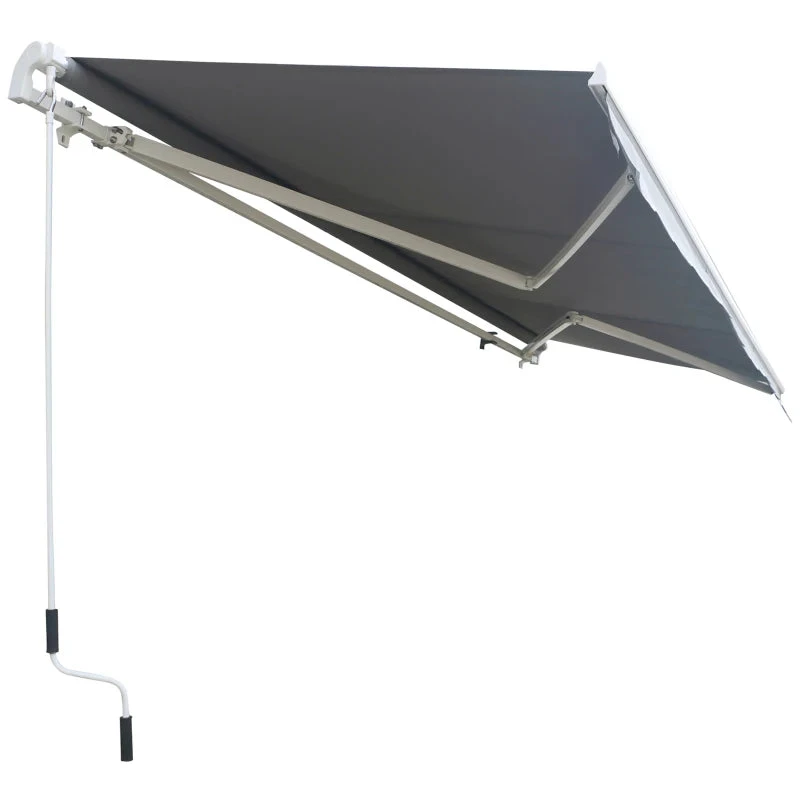 Outsunny Wall Mounted Sun Shade 2.95 X 2.5m - Grey 11 Outsunny Wall Mounted Sun Shade 2.95 X 2.5m - Grey - Image 11