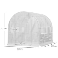 Outsunny Greenhouse Polytunnel 3x2x2m - White 13 Outsunny Greenhouse Polytunnel 3x2x2m - White -Home Furnishing Serie Shop WVF4d81859a21d974 jpg