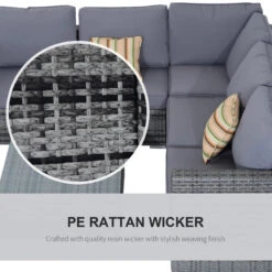 Outsunny Rattan Corner Sofa Set With Coffee Table - Grey 17 Outsunny Rattan Corner Sofa Set With Coffee Table - Grey -Home Furnishing Serie Shop Wj275617eecc28b10 jpg