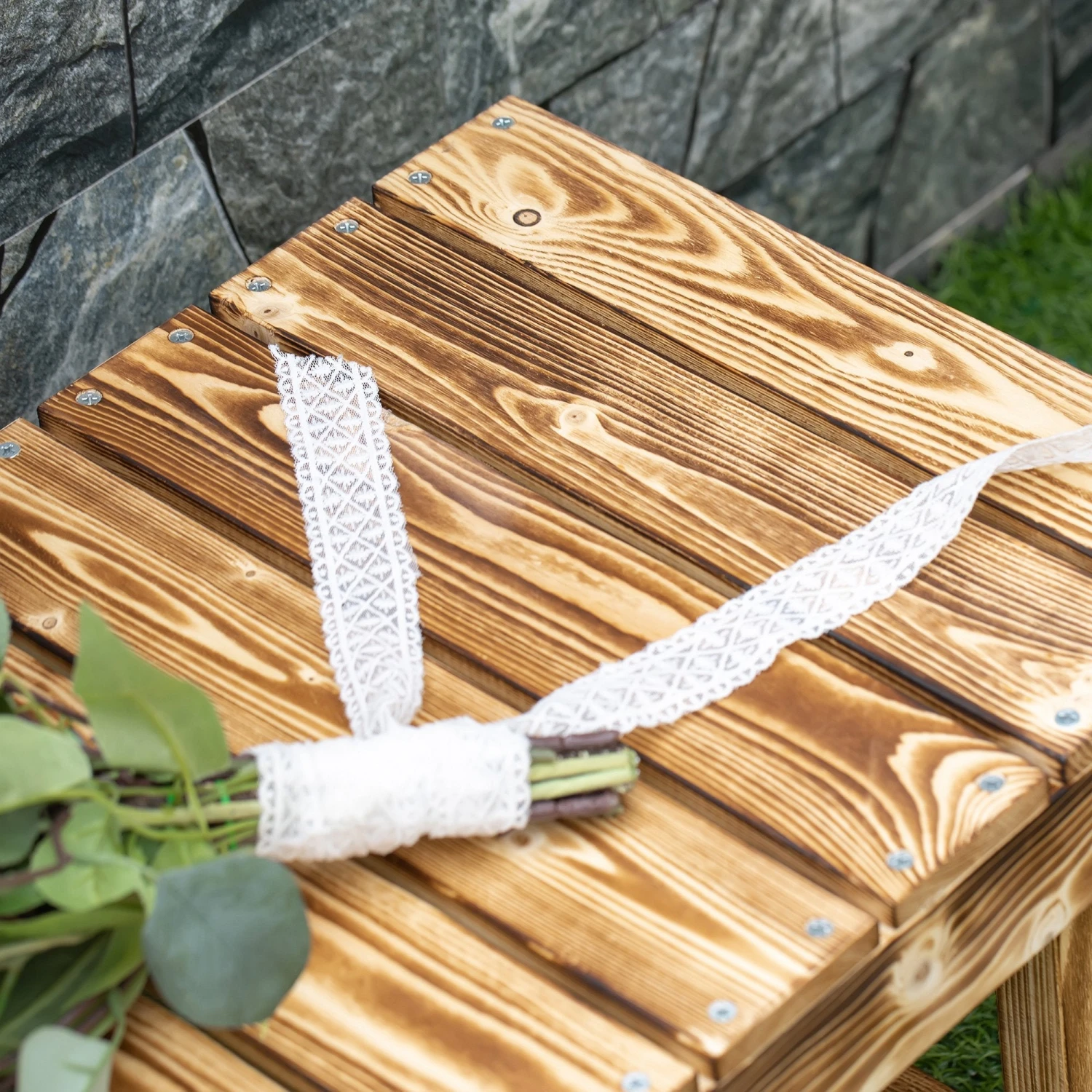 Outsunny Garden Stool - Carbonised 7 Outsunny Garden Stool - Carbonised - Image 7